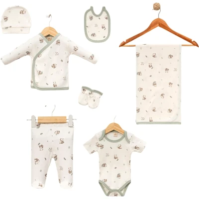 Panda Desenli Battaniyeli 7'li Set