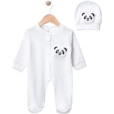 Panda Mobilli Şapkalı Tulum