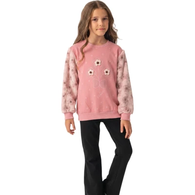 Pano Papatya Baskılı Sweatshirt