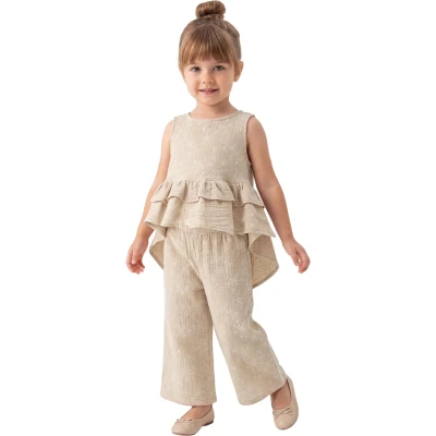 Pantolonlu Çiçek Baskılı Takım