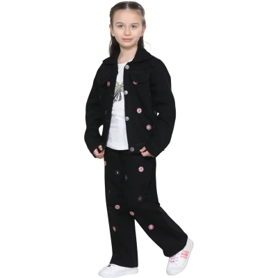 Daisy Print Cotton Girls' Three-Piece Set