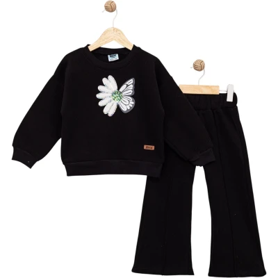 Daisy Embroidered Three-Thread Girls' Set