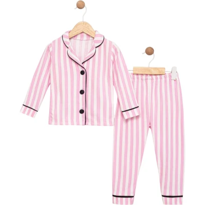 Pink Striped Pajama Set