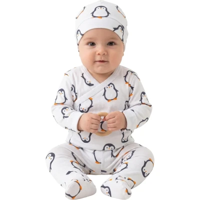 Combed Cotton Baby Bodysuit Set - Unisex, 3 months