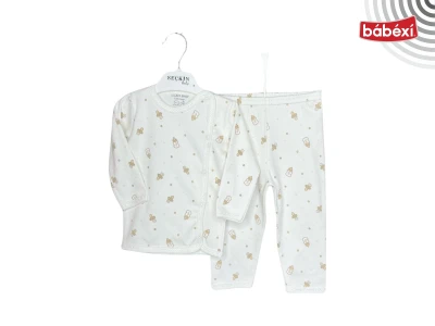 Combed Cotton Piped Baby Bottle Print