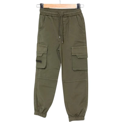 PFD Elastic Waist & Cuff Double Cargo-Pocket Linen Trousers (Boys)