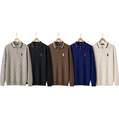 Polo Yaka Selanik Örgü Sweat