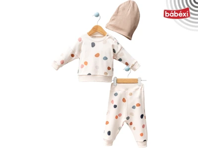 Polka Dot shoulder snap-button 2-piece set
