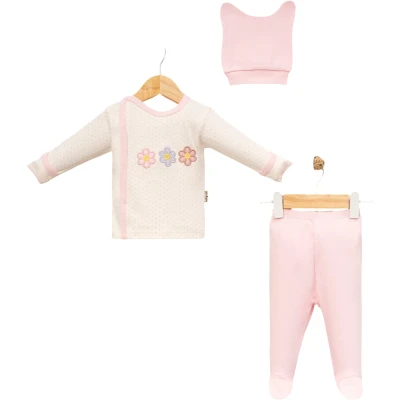 Polka-Dot Daisy 3-Piece Bodysuit Set