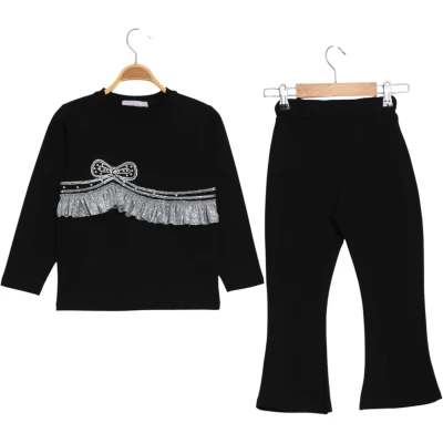 Sequin Bow-Detail Glitter With Accessory Kids 2-Thread Set