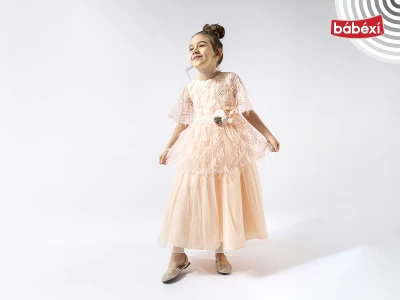 Püsküllü Kolu Volanlı Abiye