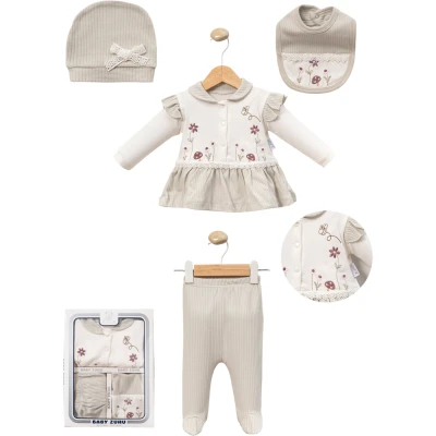 Certified Bee-Print Baby Collared 5-Piece