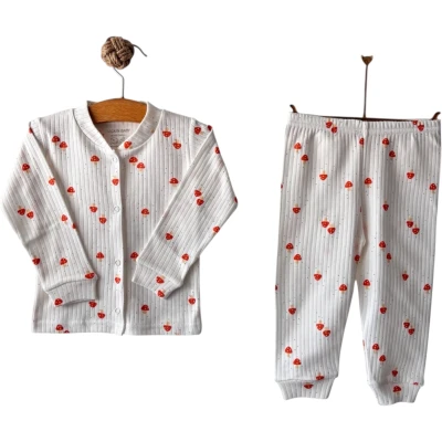 Raporlu Çıtçıtlı Pijama Mantar