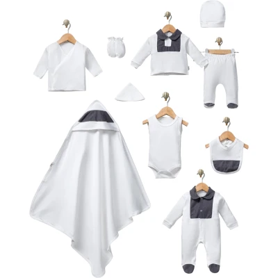 Patterned Collared 10-Piece Set