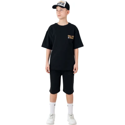 Roll Me Wear Nakışlı Penye İkili Takım ( ŞAPKALI)
