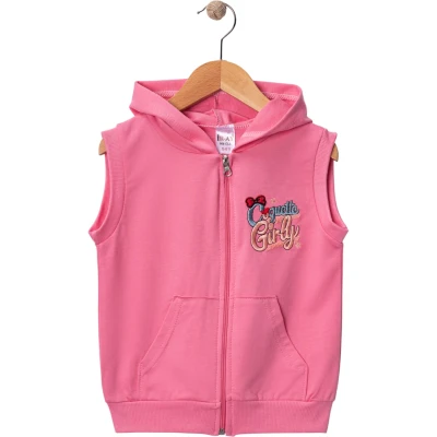 Şardonsuz İki İplik Girly Kız Yelek 5 Yaş - 8 Yaş