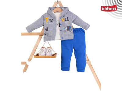 Cute dog embroidered 3-Piece set