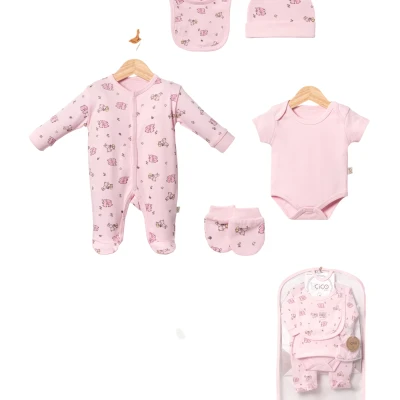 Sevimli Tavşan Baskılı 5'li Hediyelik Set