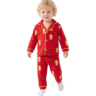 Simsomlar Baskılı Uzun Kollu Pijama Takım