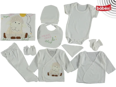10-Piece Boxed Bodysuit Set Cute Sheep Print