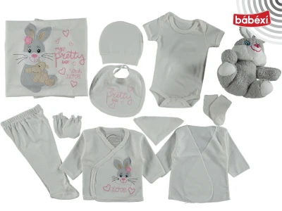 10-Piece Bodysuit Set Cute Bunny Print