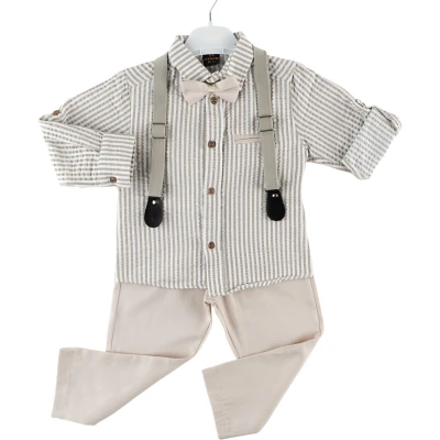 With overalls 2-piece set