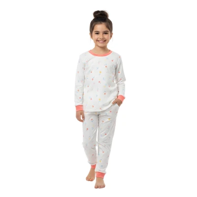 Soft Çiçek Bisiklet Yaka Pijama