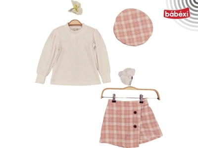 Shorts Skirted With Hat 3 -Piece Set