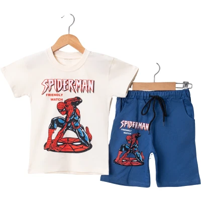 Spiderman Friendly Baskılı Alt 2 İplik Cepli Penye Takım