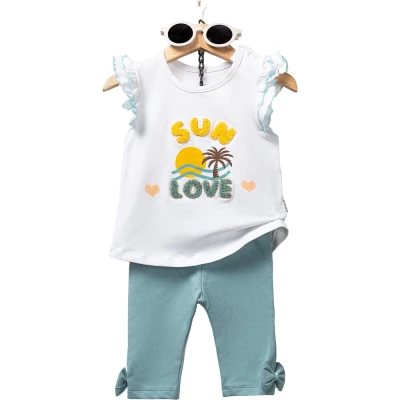 Sun Love Süzüneli Kız Yazlık Takım