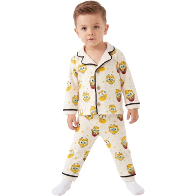 Sünger Bob Uzun Kollu Pijama Takım
