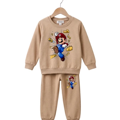 Super Mario Baskılı İkili Erkek Çocuk Takım