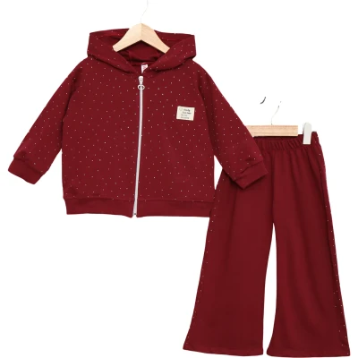 Rhinestone Print Zippered Set