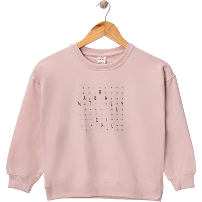 Taşlı Baskılı Sweatshirt
