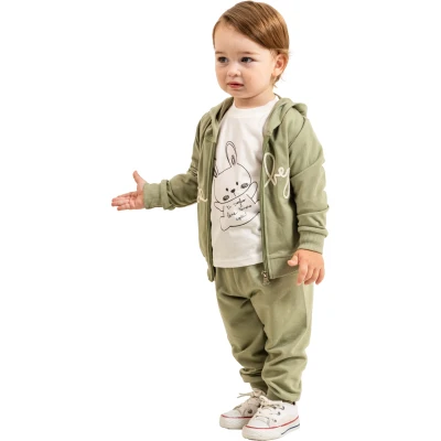 Bunny Smocked-Ear Baby Boy 3-Piece Set
