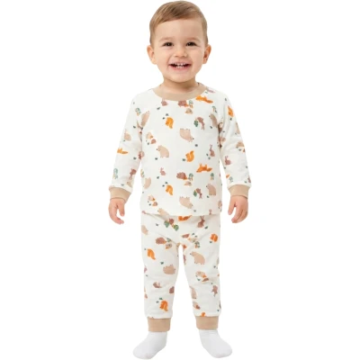 Tilkili Ayı Bisiklet Yaka Pijama Takımı