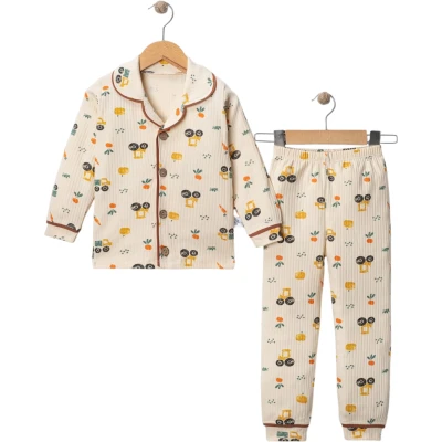 Traktör Baskılı Kıl Biyeli Pijama Takımı