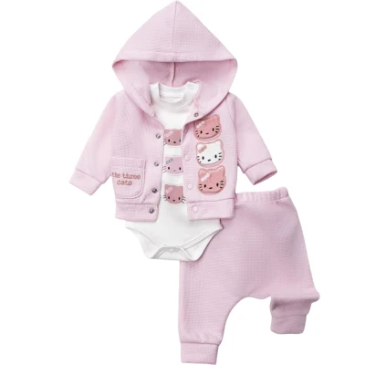 Three Bear Head-Shaped Boy 3-Piece Set