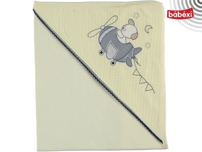 Uçak ve Köpek Desenli Waffle Battaniye