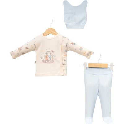 Baby Boy Three-Piece Bodysuit Set