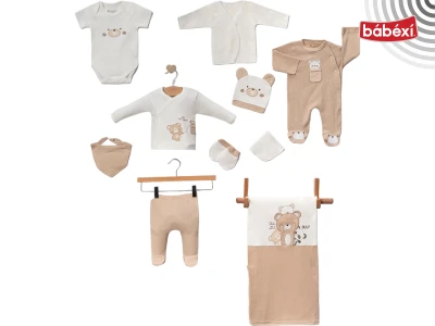 Waffle Ayıcık Nakışlı 10'lu Set