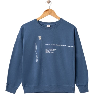 Wow Etiketli Yazılı Sweat 9 Yaş - 12 Yaş