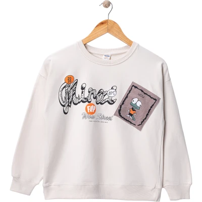Wow Kurbağa Baskılı Sweat