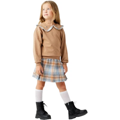 Collar frilled modal set