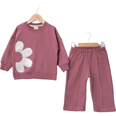 Half Daisy Embroidered Two-Piece Set