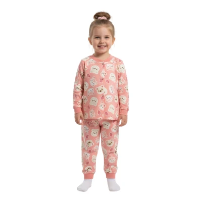 Yavruağzı Tilki Çıtçıtlı Pijama