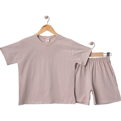 Summer Stone-studded With Shorts Set