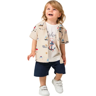 Yelkenli Üçlü Müslin Bebek Takım