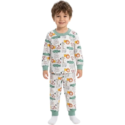 Yeşil Hayvanlar Alemi Pijama 3 Yaş - 6 Yaş