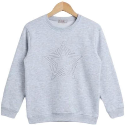 Yıldız Taşlı Kız Çocuk Sweat